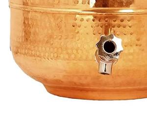 Exportateur vendant des contenants pour boissons autoportants en cuivre pur de qualité exceptionnelle, distributeur d'eau au design martelé - Product Image 4