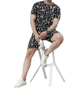 Summer Casual Men Shorts Suits Couple Outfits Vintage Style <b>Hip</b> Hop T Shirts +Shorts Male's Tracksuit Set <b>for</b> Men - Product Image 4