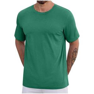 Men's Summer V-neck Half Sleeve 100% Cotton Hip Hop Breathable Quick Dry Solid Color <b>T</b>-<b>shirt</b> - Product Image 6