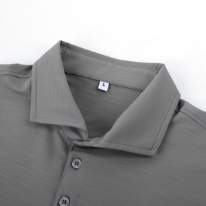 เสื้อโปโลผ้าไนลอนผู้ชายเสื้อเทนนิสลายทาง XL ชุดเครื่องแบบธุรกิจกอล์ฟแบบมืออาชีพเสื้อโปโลผ้าไนลอนสีทึบ - Product Image 3