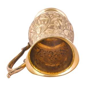 Jarra de Agua de Latón Estilo Mughal Hecha a Mano, Jarra Tradicional para Servir Bebidas - Product Image 3