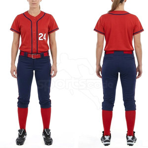 Uniforme de Softbol para Mujer, Estilo Moderno, Tela de Poliéster Suave y Transpirable, Conjunto Elegante para Partidos de Equipo, Alto Rendimiento - Product Image 2