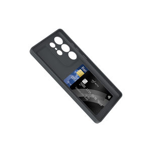 Luxury Shockproof Silicone <b>Card</b> <b>Holder</b> Case for Samsung for Galaxy S25 Ultra Realme & Motorola-Camera Protection Back Cover - Product Image 4