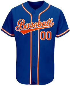 Maillots de baseball royaux en gros, uniformes de baseball unisexes de haute qualité, logos personnalisés, noms d'équipe, numéros imprimés, respirants - Product Image 1