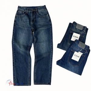 กางเกงยีนส์ลำลองทรงสลิมฟิตกลางเอวสูงสำหรับผู้ชาย, กางเกงยีนส์ยาวเต็มตัวสีพื้นและยืดได้สไตล์ฮาเร็มทางการจากเวียดนาม - Product Image 4