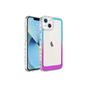 Coque en silicone dégradé scintillant de luxe Netzy pour iPhone 14 Plus, protection antichoc, placage doux pour filles, compatible 13 Pro Max - Product Image 1