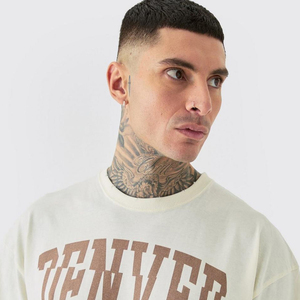 Nuevas Camisetas de Algodón 100% para Hombre, Lavado Ácido, Personalizadas al por Mayor, con Tela Transpirable y Ecológica de 360g y Opciones de Logotipo Personalizado - Product Image 6