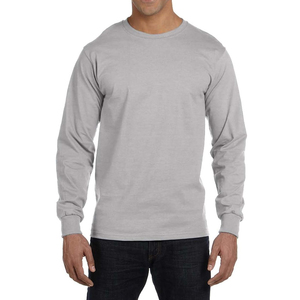 T-shirt à manches longues pour hommes de qualité supérieure T-shirt à manches longues à col rond de couleur unie/coupe ajustée décontracté de haute qualité Logo personnalisé - Product Image 1