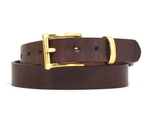 Ceinture unisexe en cuir de vache à grain supérieur en cuir véritable de haute qualité avec laiton durable pour boucle Design à la mode - Product Image 1