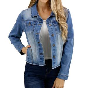 Vestes en jean personnalisées avec broderie partout Veste en jean pour femmes Vestes en jean pour femmes avec broderie florale - Product Image 6