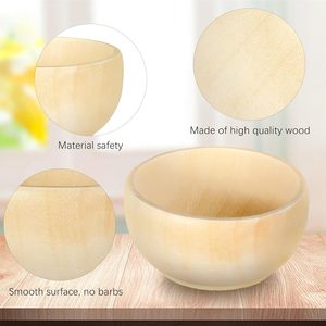 Cuenco para servir de madera de acacia, cuencos redondos para ensaladas, frutas, comida, aperitivos, madera hecha a mano para fiesta en casa, restaurantes modernos tallados - Product Image 3