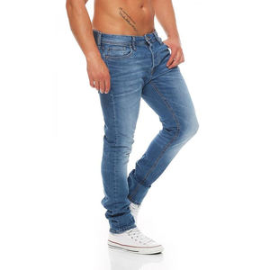 กางเกงยีนส์ผ้าเดนิมสำหรับผู้ชาย2022ซักขนาดกลางน้ำหนักเบาพิมพ์โลโก้ได้ตามต้องการ - Product Image 1