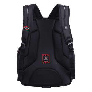 Mochila para ordenador portátil escolar con logotipo personalizado de Sakos Corporation, mochila de viaje no tejida con cremallera inteligente, cinturón de cojín de espuma impermeable, bolsa de Navidad - Product Image 4