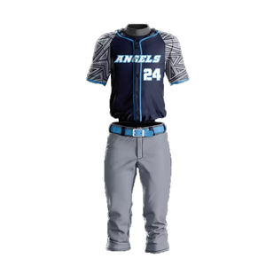 Nouvelle conception d'uniforme de baseball respirant, couleur personnalisée, séchage rapide, impression par transfert thermique, spandex/nylon, taille plus, manches courtes - Product Image 1