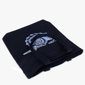 Bolsas de lona de algodón reutilizables de moda biodegradables orgánicas con impresión personalizada y automango - Product Image 3