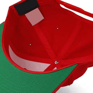 Gorro Deportivo de Lona de 6 Paneles de Alta Calidad, Hecho a Medida, con Diseño Personalizado en Color Rojo, Transpirable y Cómodo para Exteriores - Product Image 6