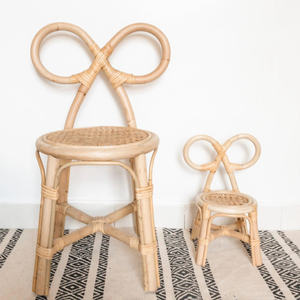 Chaises à nœud personnalisables pour fête d'enfants, rotin 100% naturel fait à la main, chaise écologique durable de toutes tailles - Product Image 4