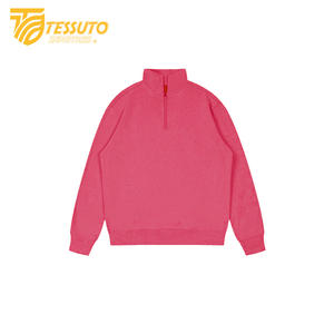 Tessuto Custom Factory Half Zipper Sweatshirts Hoodies Mock Neck <b>Zip</b> <b>up</b> Sweatshirts for Men High Quality Cotton Sweatshirts - Product Image 6