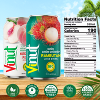 Jus de Ramboutan Fraîchement Pressé Certifié Halal à Faible Teneur en Sucre 330ML – Boisson du Vietnam – Vente en Gros, Fournisseur OEM/ODM, Exportation