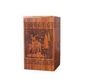 Urnas de cremación marrones de madera Natural modernas de estilo americano hechas a mano para adultos, hombres, mujeres, funerario decorativo, logotipo personalizado - Product Image 2