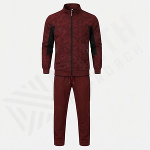 Quick Dry Functional Two Piece <b>Wear</b> Ideal For Training Gym Practice <b>Travel</b> Featuring Sleek Men Tracksuit Outfit Athletic Style - Product Image 1