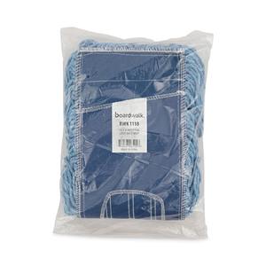 Boardwalk BWK1118 Azul 18 pulgadas. X 5 pulgadas Cabezal de Mopa con Extremos Enlazados de Algodón/Sintético - Product Image 2