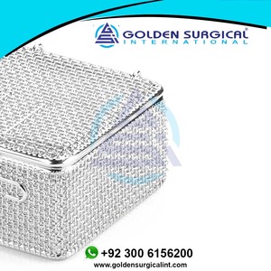 Micro bandejas de malla cestas de acero inoxidable | Cesta de esterilización de malla | Bandeja de autoclave de metal para uso médico quirúrgico - Product Image 4