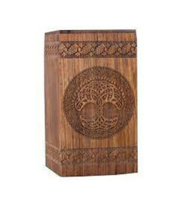Urnas de madera hechas a mano para cremación, urnas funerarias decorativas para hombre y mujer a bajo precio - Product Image 1