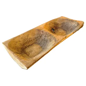 Vaisselle de comptoir bols en bois bols à pâte en bois de mangue naturelle à vendre Inde importe bol à pâte pour ustensiles de cuisine de table - Product Image 1