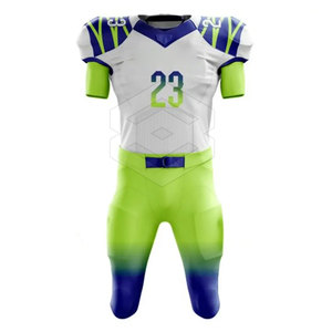 Couleur personnalisée Uniforme de football américain de haute qualité 100% polyester Uniforme de football américain Vêtements d'équipe - Product Image 1