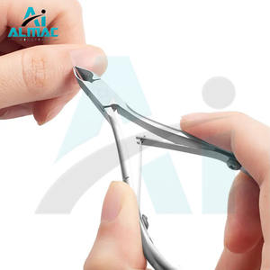 ALMAC fábrica gran oferta profesional cortaúñas plata Acero inoxidable cutícula Nipper pedicura herramienta Manual fuente de alimentación Clipper - Product Image 3