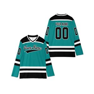 OEM Sublimation Youth Hockey Jersey Sweats à capuche avec dentelle Vente en gros à bas prix Polyester Ice Hockey Jersey - Product Image 4