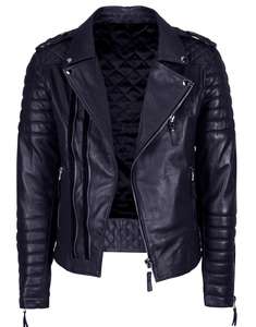 Men Biker Leather <b>Jacket</b> Motorcycle Cafe Racer Real Genuine Leather <b>Jacket</b> Fashion Casual Racing <b>Jacket</b> Wholesale Price OEM - Product Image 4