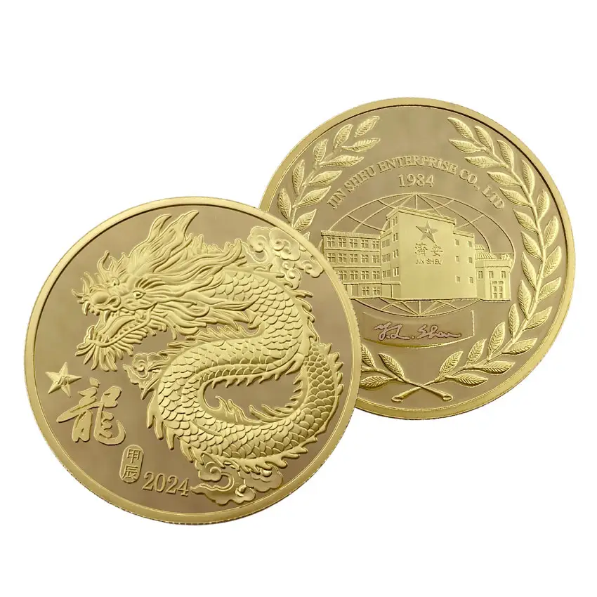 Spiegel Effect Custom Challenge Coin Golf Afwerking 3d Dragon Logo