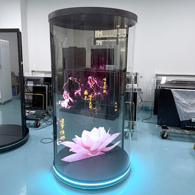 3D Holographic AI Interactive Showcase Holobox Desk Top 3D Hologram Display Tube 21.5 Inch Holographic Display