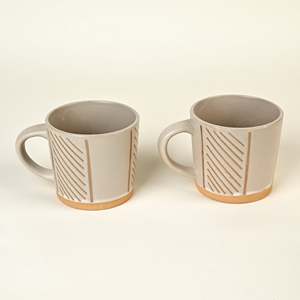 Juego de Tazas de Café de Cerámica Estilo Vintage Beige de Lana, 6 Tazas de Gres con Impresión por Sublimación, Diseño Sencillo, Ideal para Regalos - Product Image 2