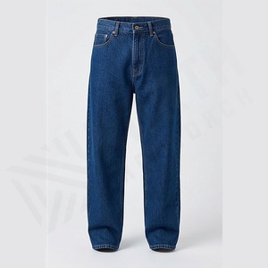 กางเกงยีนส์ผู้ชายดีไซน์ใหม่ คุณภาพเยี่ยม สีพื้นเรียบ รับผลิตตามสีที่ต้องการ ราคาขายส่ง กางเกงฟิตเนส สำหรับขายออนไลน์ บริการ OEM - Product Image 1