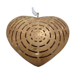 Acento de lujo decorativo hierro colgante corazón cobre plateado decoración de Navidad adornos hechos a mano personalizados a granel - Product Image 6