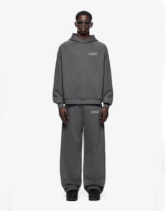 Conjunto Deportivo de Hombre, Personalizado, de Invierno, Ecológico, 100% Algodón, de Lujo, Talla Grande, con Capucha, Felpa, Grueso, Sudadera con Capucha y Pantalones Jogger - Product Image 1