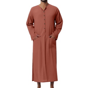 Personnalisé Nouveau Dubaï Abaya Robe Islamique Chemise Longue Robe Traditionnelle Saoudienne Robe Musulmans Simple Thobe - Product Image 4