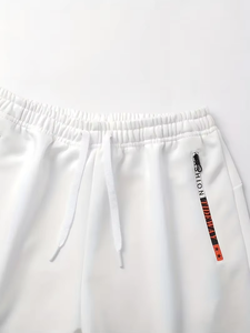 Shorts Deportivos Casuales para Hombre, Hechos de Tela de Punto 100% Poliéster, con Cintura Ajustable con Cordón y Bolsillos con Cremallera - Product Image 6