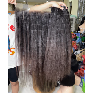 ผมต่อแบบช่อผมต่อแบบสองชั้นเป็นมัดผมตรงหยักศกสำหรับ100% - Product Image 1