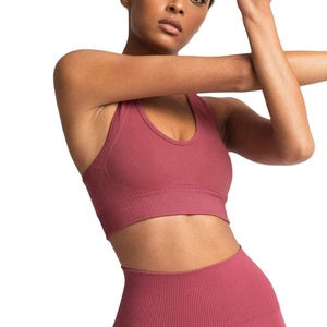 Color sólido Mujeres Un hombro Ejercicio Yoga Ropa interior Correa gruesa Sujetador de entrenamiento deportivo Tarifa al por mayor para damas - Product Image 3