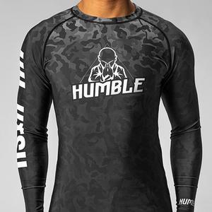 Meilleur prix Rash Guard camouflage noir imprimé sur mesure Rash Guard MMA Entraînement Manches longues Maillot de bain Rash Guard Homme 2024 - Product Image 4