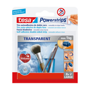 TESA POWERSTRIPS 8 STRISCE BIADESIVE LARGE - Product Image 1