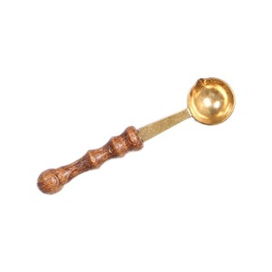 Metal <b>Wax</b> Spoon with Wooden Handle for <b>Sealing</b> Stamp Tool Office Use in Best Price - Product Image 1