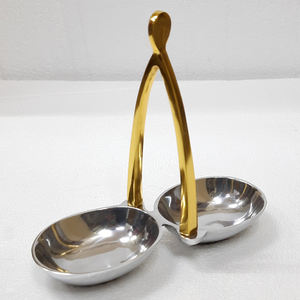 Conception en forme de branche d'arbre plaqué or acier inoxydable laiton métal classique four plats et assiettes bol à noix - Product Image 6