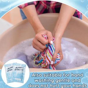 <b>Travel</b> <b>Laundry</b> <b>Detergent</b> Packets Bulk <b>Travel</b> Size Portable Single Use Liquid Soap Deep Clean Softening Bathroom Hostel - Product Image 2