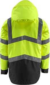 Chaqueta DE TRABAJO Softshell larga de invierno para hombre con capucha y cierre de cremallera estilo callejero decoración bordada servicio OEM - Product Image 2