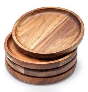 Platos de madera para aperitivos para fiestas, eventos y hogar, madera de acacia ecológica con acabado suave para servir, llegada caliente - Product Image 3